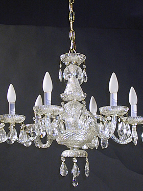 6-Arm Crystal Electric Chandelier